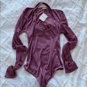 Purple Free People Bodysuit